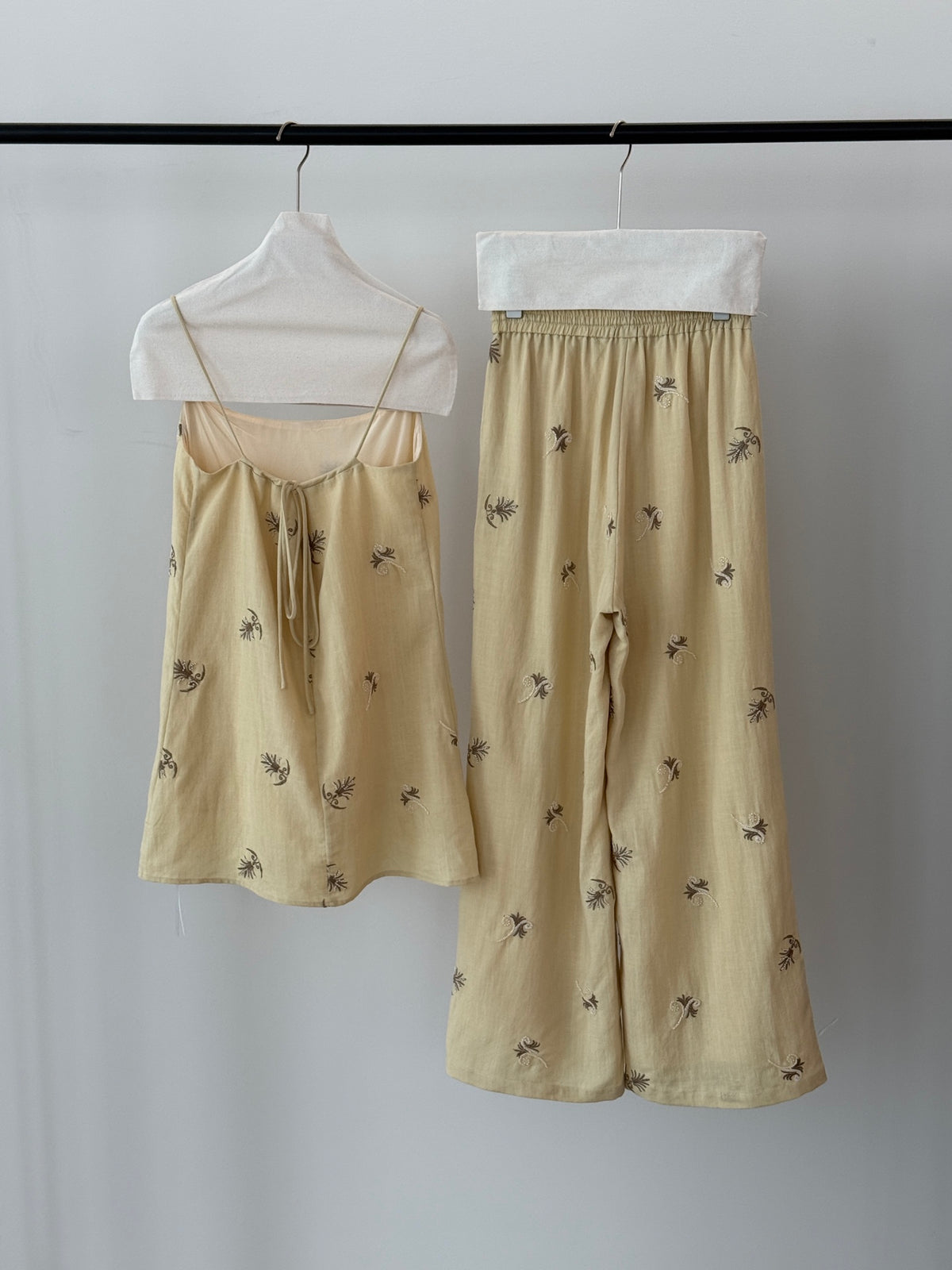 Ruffled Tie‑Front Cardigan set