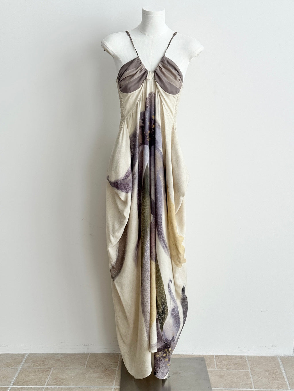 Frost‑Purple Delphinium Robe Cardigan + Silk Camisole Set